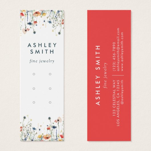 Wildblume mit mehrfacher Earring-Grafikkarte (Vorne & Hinten)