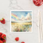 Wildblume mit Regenbogen Serviette (Beispiel)