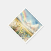 Wildblume mit Regenbogen Serviette (Ecke)