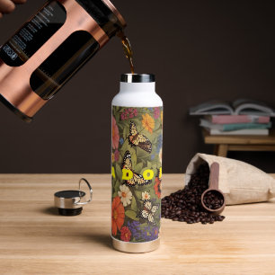 Wildblume mit Schmetterlingsgarten Wasserflasche Trinkflasche