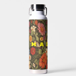 Wildblume mit Schmetterlingsgarten Wasserflasche Trinkflasche