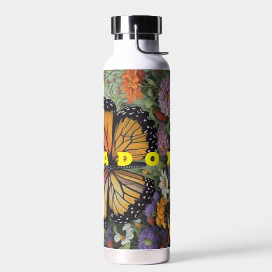 Wildblume mit Schmetterlingsgarten Wasserflasche Trinkflasche (Links)