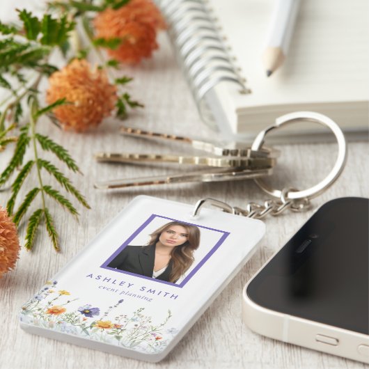 Wildblume Mitarbeiter-ID Schlüsselanhänger (Vorderseite rechts)