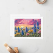 Wildblume Mitteilungskarte (Vorderseite/Rückseite Beispiel)