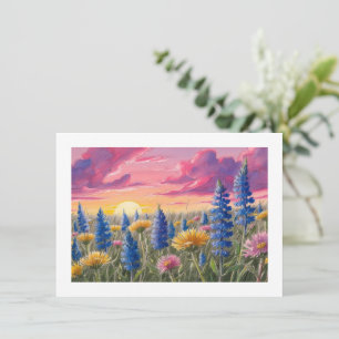 Wildblume Mitteilungskarte