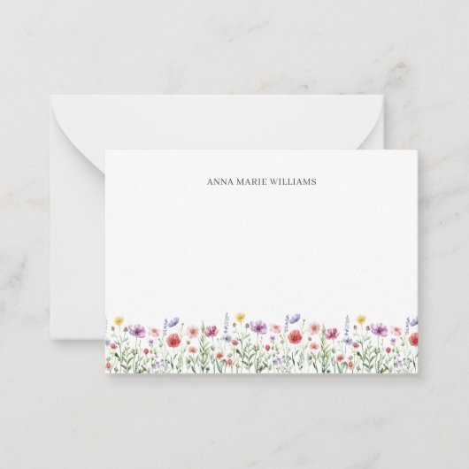 Wildblume Mitteilungskarten (Vorderseite)