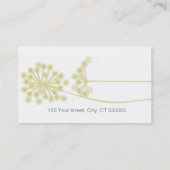 Wildblume-moderne berufliche mit Blumenmama Visitenkarte (Rückseite)