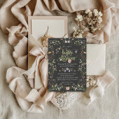 Wildblume Moderne Blumenblume Thema Kinderdusche Einladung