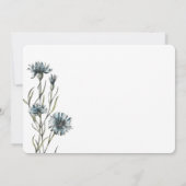 Wildblume Moderne botanische Vegetation Personalis Mitteilungskarte (Rückseite)
