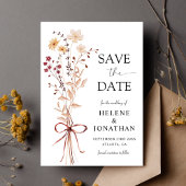 Wildblume Moderne Elegante Blumenhochzeit Save The Date