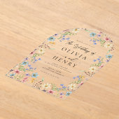 Wildblume Moderne Frühjahrsfeier Acryleinladungen (Ablage )