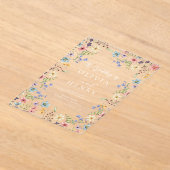 Wildblume Moderne Hochzeit im Rustikalen Garten Acryleinladungen (Ablage )