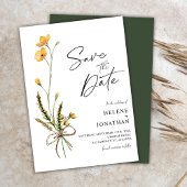 Wildblume Moderne rustikale Botanische Hochzeit Save The Date