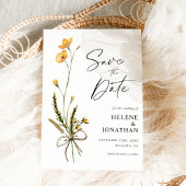 Wildblume Moderne rustikale Botanische Hochzeit Save The Date