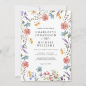 Wildblume Moderner Rustikaler Garten auf einer Hoc Einladung (Vorderseite)