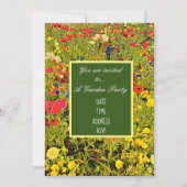 Wildblume Modernes Design Garten Party Einladung (Vorderseite)