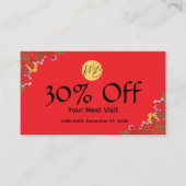 Wildblume Modernes Restaurant Qr Code Menü und Rabattkarte (Vorderseite)