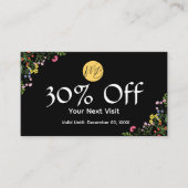 Wildblume Modernes Restaurant Qr Code Menü und Rabattkarte (Vorderseite)