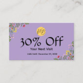 Wildblume Modernes Restaurant Qr Code Menü und Rabattkarte (Vorderseite)