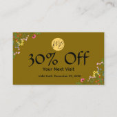 Wildblume Modernes Restaurant Qr Code Menü und Rabattkarte (Vorderseite)