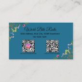 Wildblume Modernes Restaurant Qr Code Menü und Rabattkarte (Rückseite)