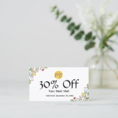 Wildblume Modernes Restaurant Qr Code Menü und Rabattkarte (Stehend Vorderseite)