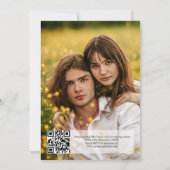 Wildblume Modernes Rustikales Foto Hochzeit Einladung (Rückseite)