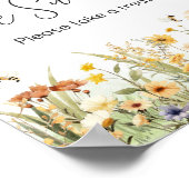 Wildblume Mommy to Bee Babies sind süß Poster (Ecke)