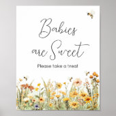 Wildblume Mommy to Bee Babies sind süß Poster (Vorne)