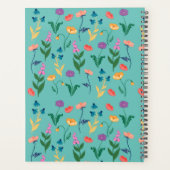 Wildblume Monatsplaner auf Türkis Planer (Rückseite)