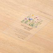 Wildblume Monogram Wedding Acryleinladungen (Ablage )