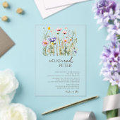Wildblume Monogram Wedding Acryleinladungen (In Situ (Hochzeit))