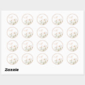 Wildblume Monogram Wedding Umschlag Aufkleber (Blatt)