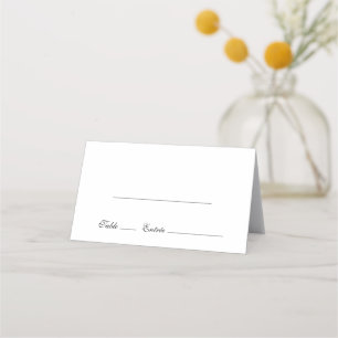 Wildblume Monogram Wedle Option Platzkarte