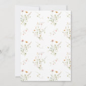 Wildblume Monogram Wreath Moderne Probe Mittagesse Einladung (Rückseite)