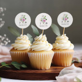 Wildblume-Monogramm für Bräunungs- und Knocheninit Runder Aufkleber