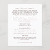 Wildblume Monogramm Hochzeit im Herbst (Rückseite)