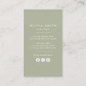 Wildblume Monogramm O Visitenkarte (Rückseite)