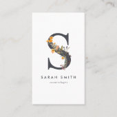 Wildblume Monogramm S Visitenkarte (Vorderseite)