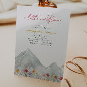 Wildblume Mountain Baby Dusche Einladung