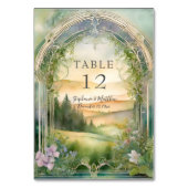 Wildblume Mountain Wiese Wald Rustikale Hochzeit Tischnummer (Rückseite)