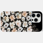 Wildblume Muster auf schwarz Case-Mate iPhone Hülle (Rückseite (Horizontal))