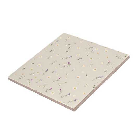 Wildblume-Muster mit Daisis Fliese (Seite)