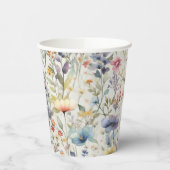 Wildblume-Musterpapiergruppen Pappbecher (Links)