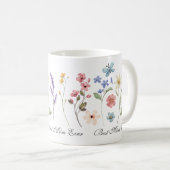 Wildblume Muttertag für Pflanze Liebe Gartenarbeit Kaffeetasse (VorderseiteRechts)