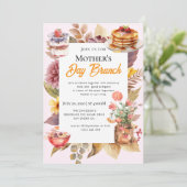 Wildblume Muttertagsessen Einladungen (Stehend Vorderseite)