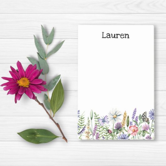 Wildblume Nachhinweise Post-it Klebezettel