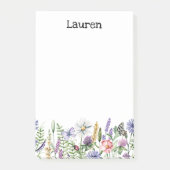 Wildblume Nachhinweise Post-it Klebezettel (Vorderseite)