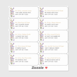 Wildblume Name Wedding Guest Address Labels