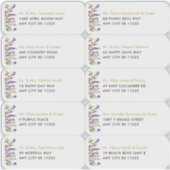 Wildblume Name Wedding Guest Address Labels (Vorderseite)